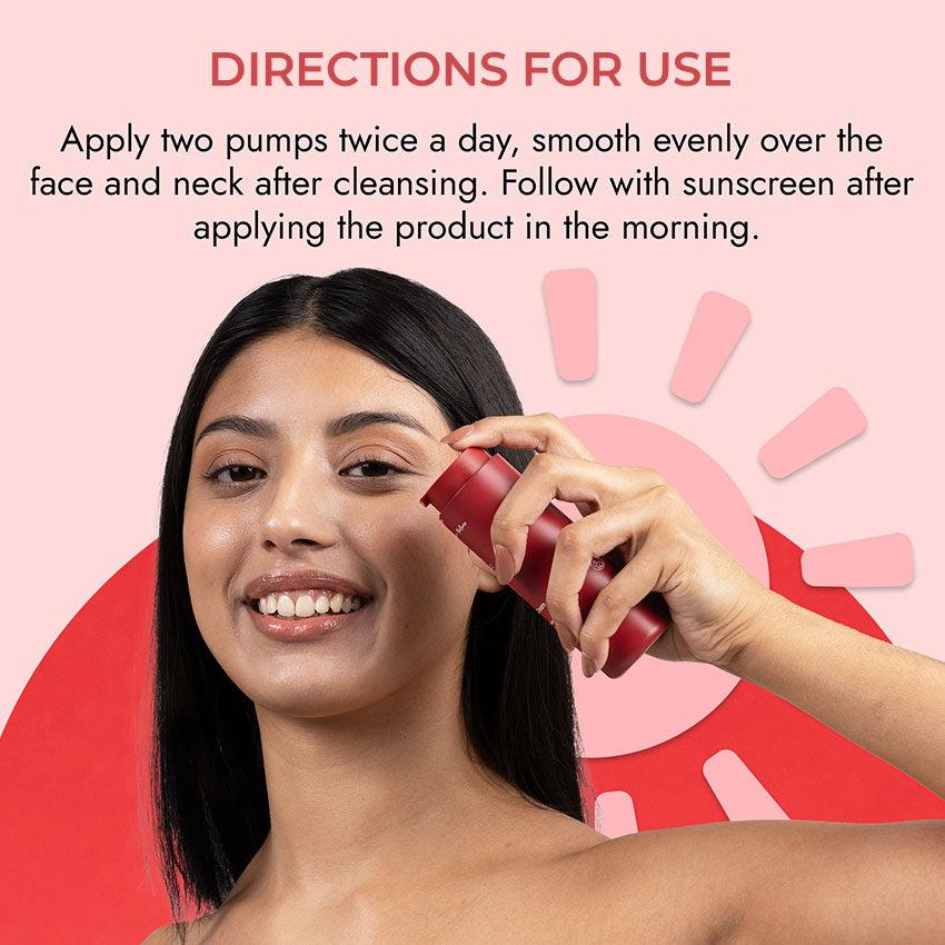 Brightify Cream being applied to the face for even skin tone