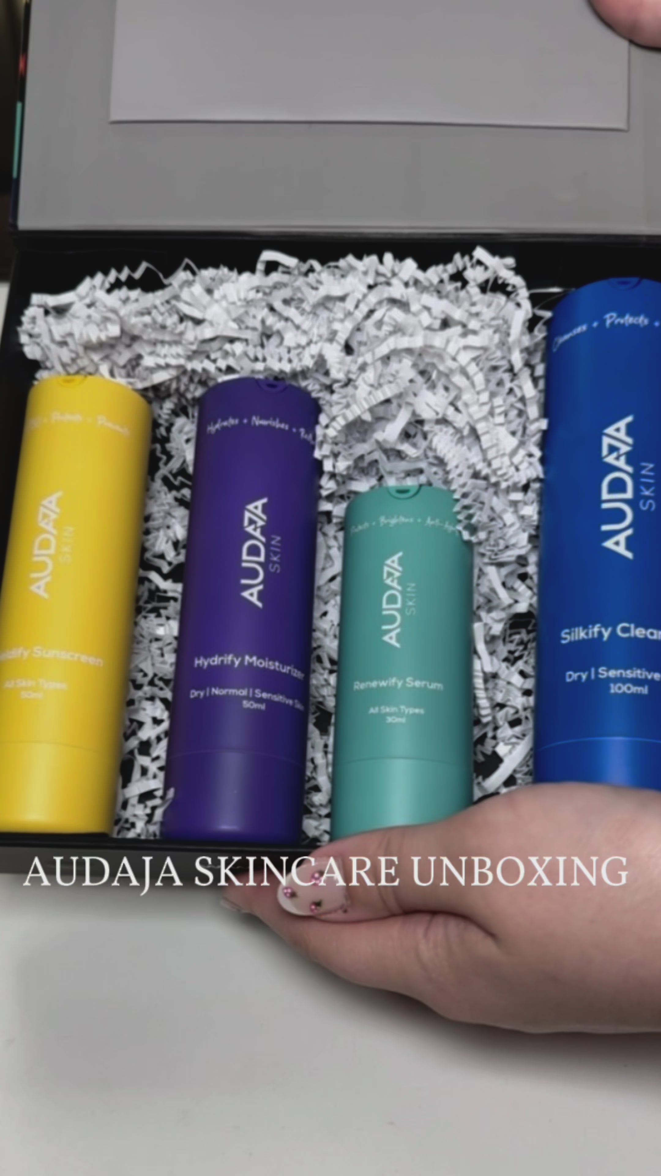 Applying Hydrify Moisturizer on the face and neck