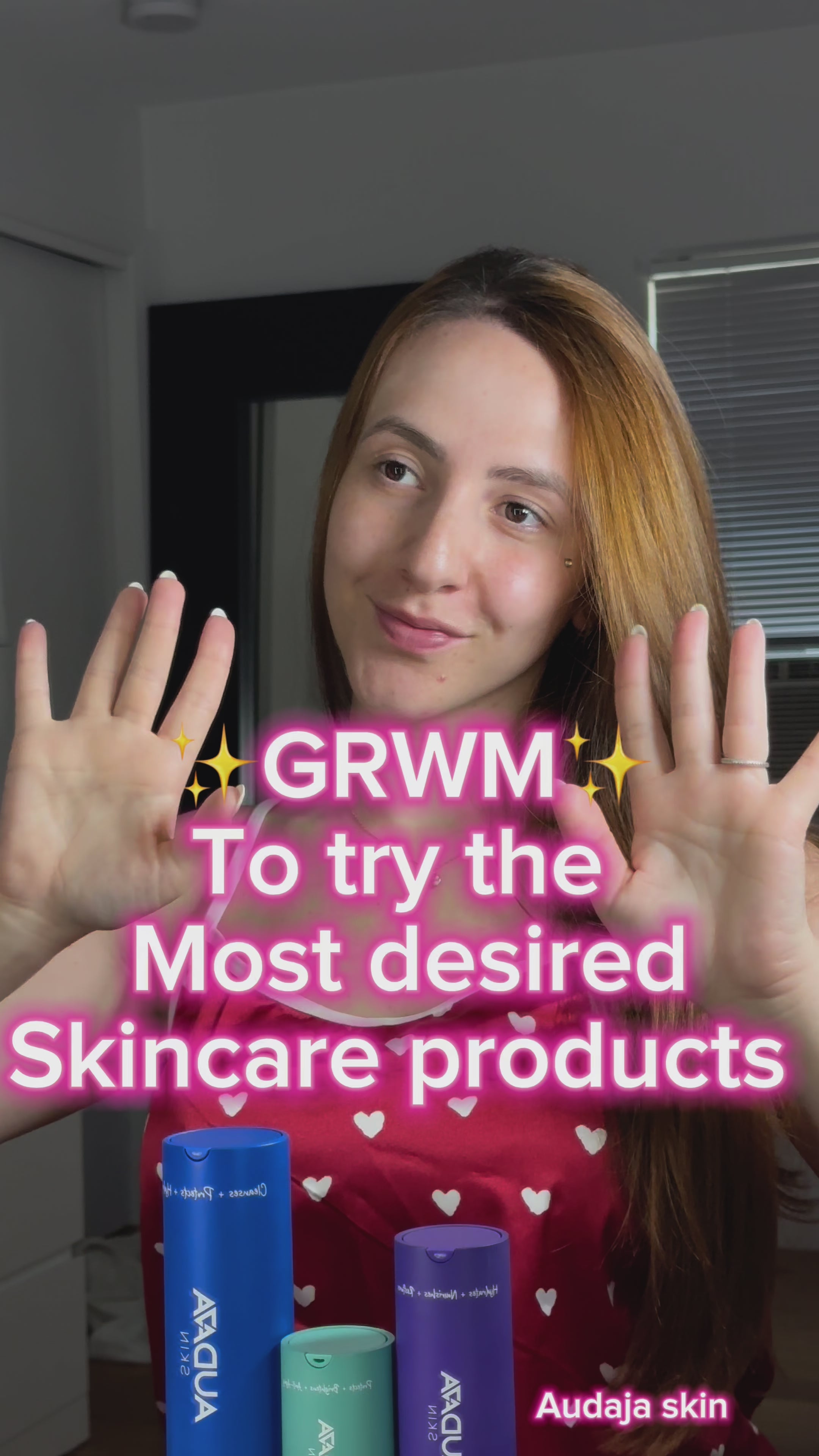 Applying Hydrify Moisturizer on the face and neck