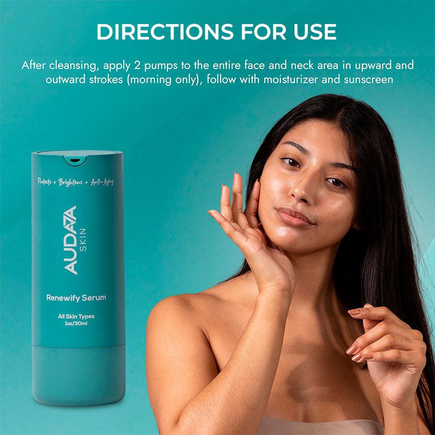 Renewify Serum after being applied